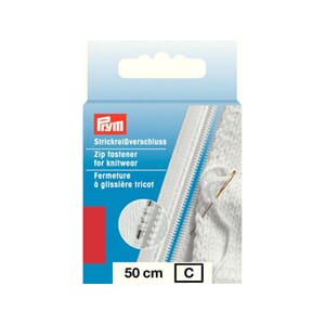 Glidelås for strikketøy - rød