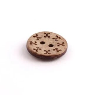 Kokosknapp m/mønster - 20 mm