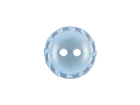Knapp rund - 17 mm - lys blå