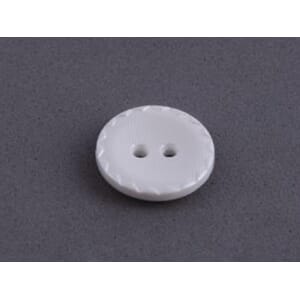 Knapp blonde - 15 mm - hvit