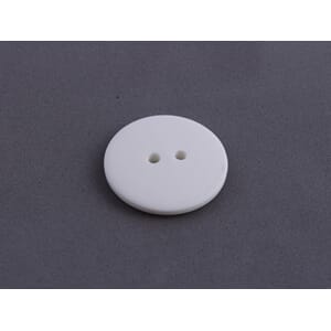 Knapp rund - hvit - 18 mm