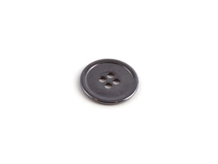 Metallknapp rund - 15 mm - mørk grå
