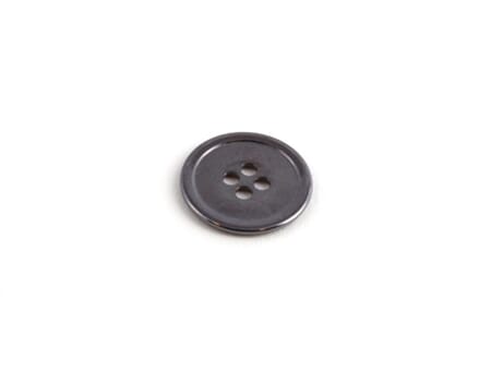 Metallknapp rund - 20 mm - mørk grå