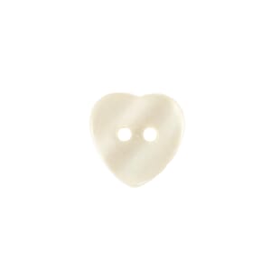 Hjerteknapp 13 mm - krem