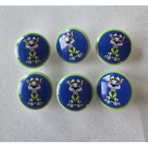 Knapper Paw Patrol - 15 mm - 6 stk