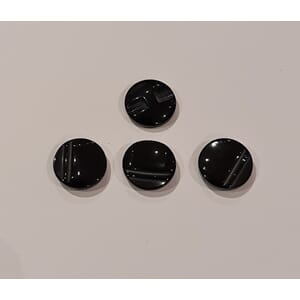 Sort øyeknapp - 17 mm