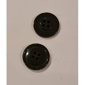 Knapp rund - mørk olivengrønn - 17 mm