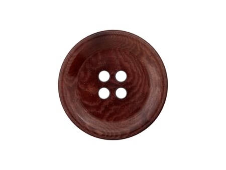Steinnussknapp - mørk brun - 12 mm - økologisk farget