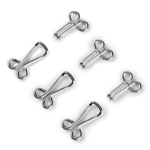 Prym hekter No 9 - sølv - 12 par