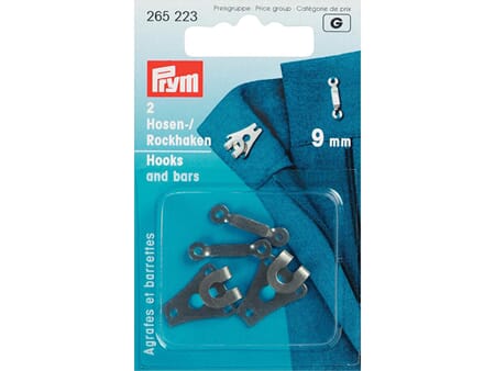Prym hekter - 9mm - sort - 2 stk