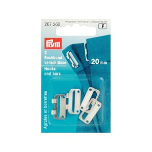 Prym hekter - 20 mm - sølv - 2 stk