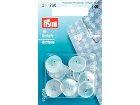 Prym knapper Perle - 15 mm/ 15 stk