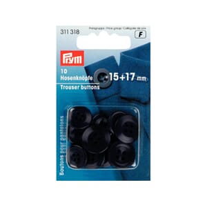 Prym bukseknapp - mørk blå - 15+17 mm/10 stk