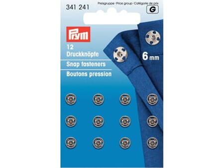 Prym Patentknapper - 6 mm/ 12 stk - sølv