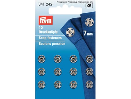 Prym Patentknapper - 7 mm/ 12 stk - sølv