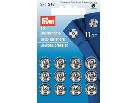 Prym Patentknapper - 11 mm/ 12 stk - sølv