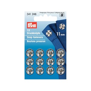 Prym Patentknapper - 11 mm/ 12 stk - sølv