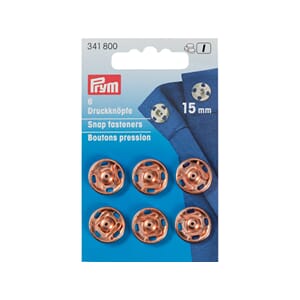 Prym patentknapper - 15 mm/ 6 stk - rose gold