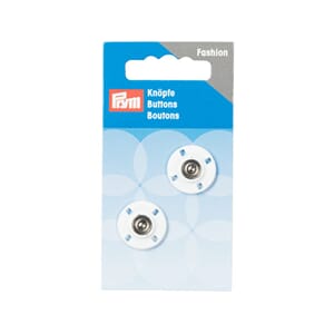 Prym Sy på patentknapper - 18 mm - hvit/ 2 stk