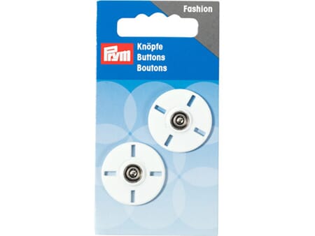 Prym Sy på patentknapper - 25 mm/ 2 stk - hvit