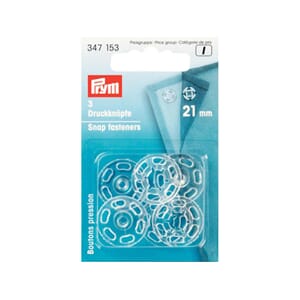 Prym Patentknapper - 21 mm/ 3 stk - transparent