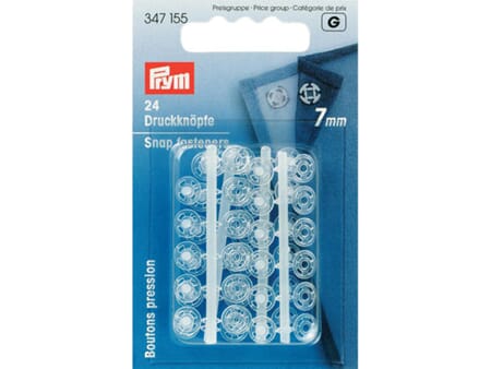 Prym Patentknapper  - 7 mm/ 24 stk - transparent