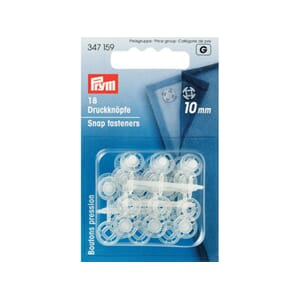 Prym Patentknapper - 10 mm/ 18 stk - transparent