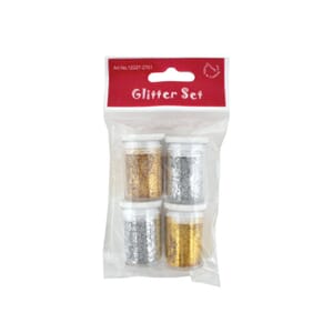 Glittersett - 4 x 4g - gull/sølv