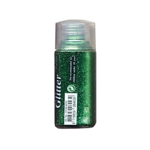 Glitter finkornet - 15 g  - grønn