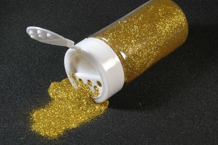 Glitter finkornet - 250 g - gull