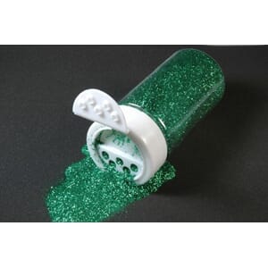 Glitter finkornet - 250 g - grønn