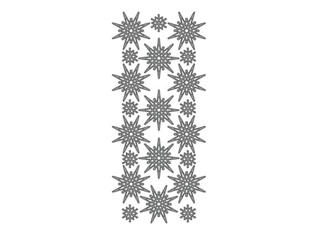 listremerker Julestjerner - sølv