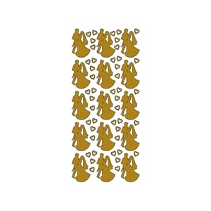 Klistremerker Brudepar - gull