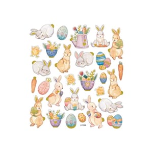 Klistremerker Påskeharer og egg