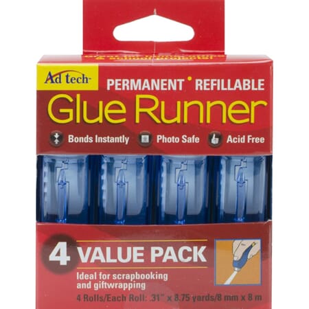 Permanent Glue Runner - 4 stk