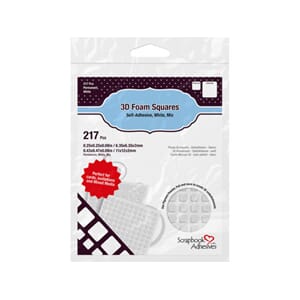 3L 3D Foam Squares - Mixed Pack White