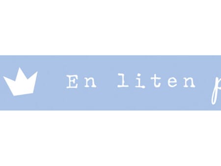 Hvit på blå - En liten prins - 15 mm x 10 m