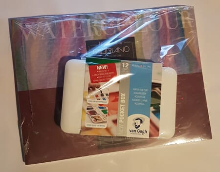 Pocket Box med Fabriano akvarell blokk