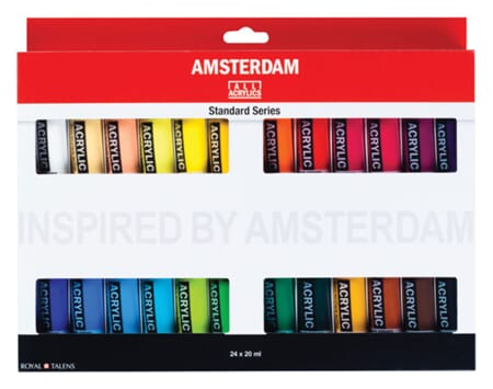 Amsterdam standard - sett 24 farger a 20 ml