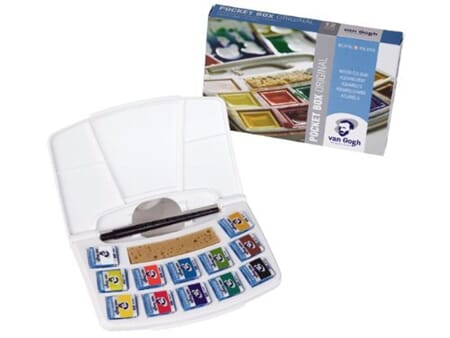 Van Gogh Pocketbox - 12 half pans+svamp