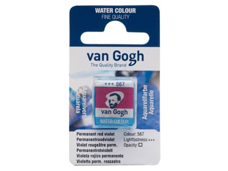 Van Gogh Akvarell - half pan - 567 Permanent red violet