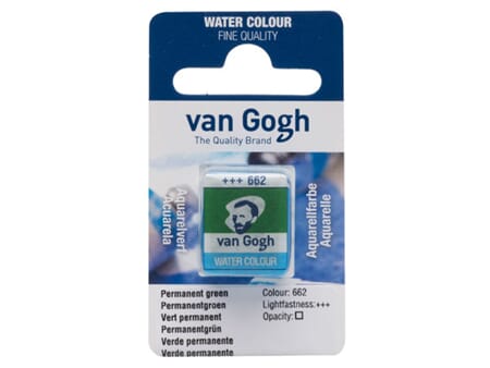 Van Gogh Akvarell - half pan - 662 Permanent green