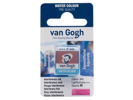 Van Gogh Akvarell - half pan - 845 Interference red