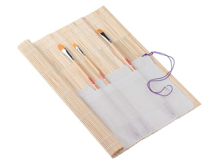 Penselmatte m/lommer (tom) - 36x36 cm - bambus