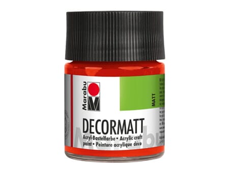 Marabu Decormatt - 030 Lys vermillionrød - 50 ml