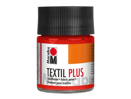 Marabu Textil Plus - 030 lys sinoberrød - 50 ml