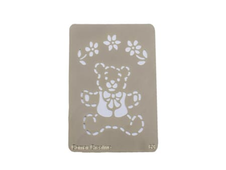 Sjablong i messing - Bamse - 8x10,6 cm