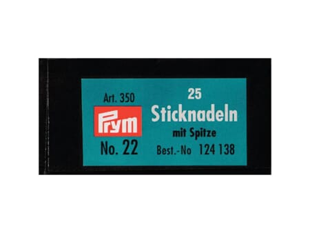 Broderinåler spiss - No 22 - 25 stk
