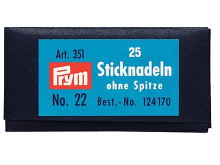 Broderinåler butt - No 22 - 25 stk
