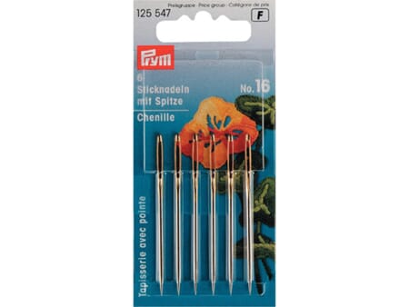 Broderinåler spiss - No 16 - 6 stk